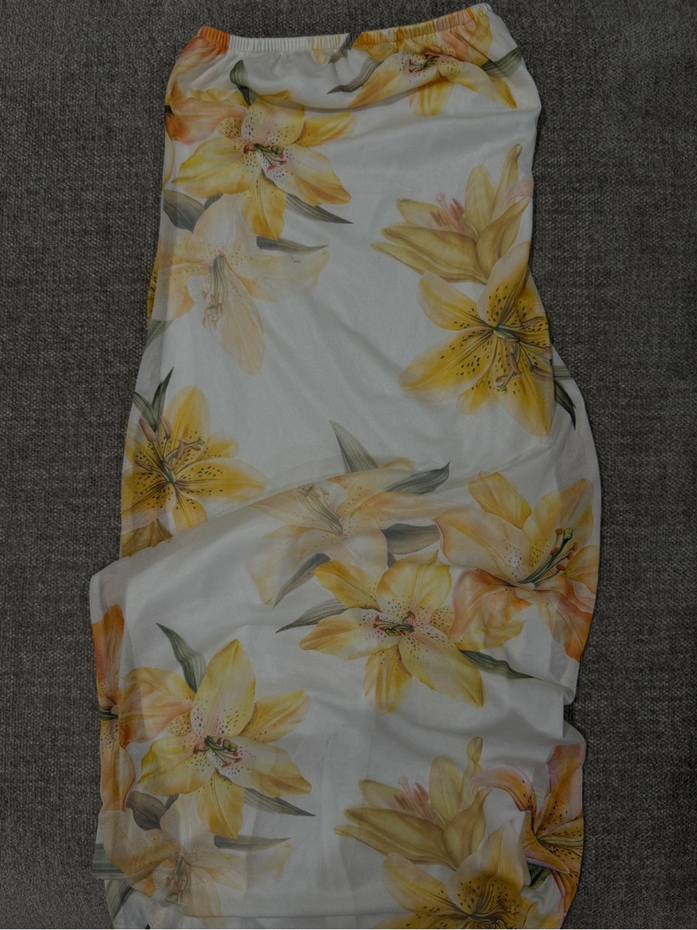 Women’s Yellow Floral Maxi Dress - Sleeveless White Base